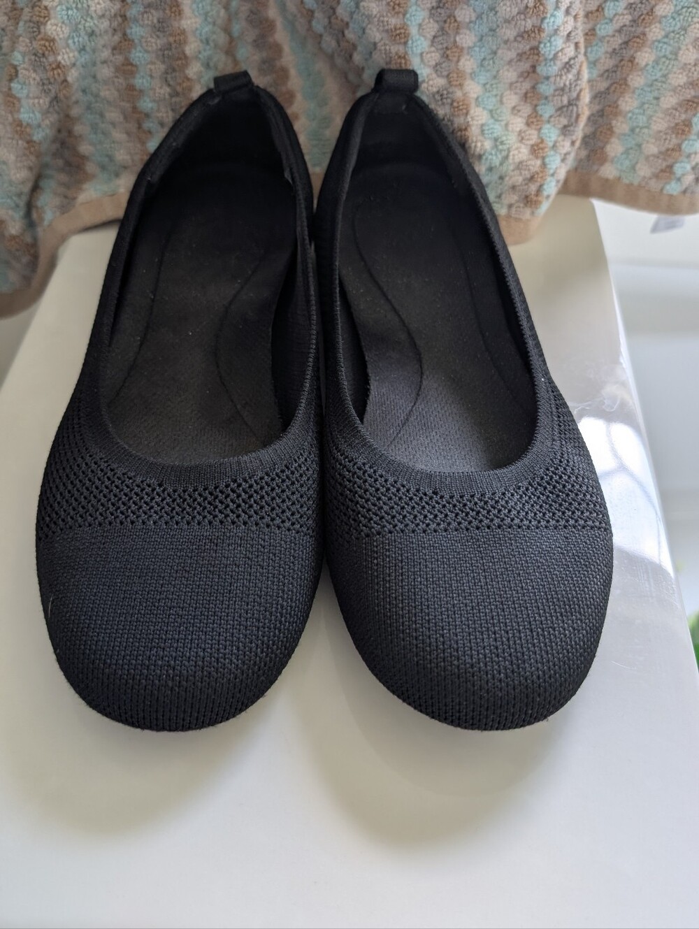 Women’s Comfort Knit Ballet Flats - Black